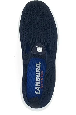 Sneakers Blu Slip On con Tomaia Effetto Ricamo CANGURO CA1227