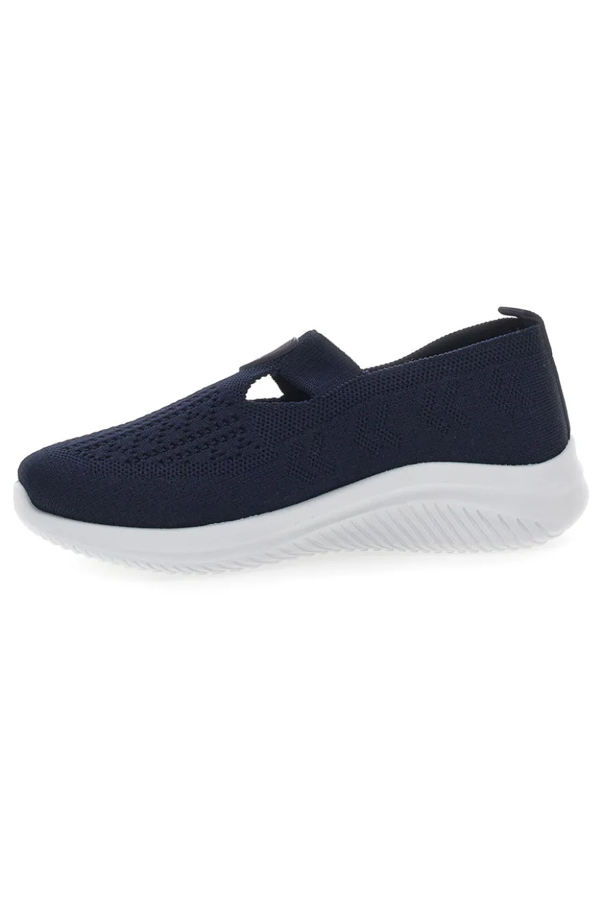 Sneakers Blu Slip On con Tomaia Effetto Ricamo CANGURO CA1227