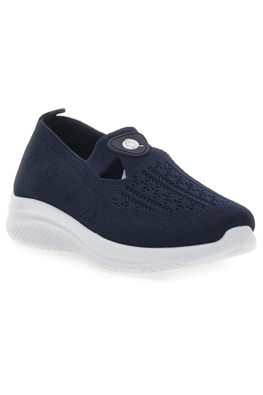 Sneakers Blu Slip On con Tomaia Effetto Ricamo CANGURO CA1227