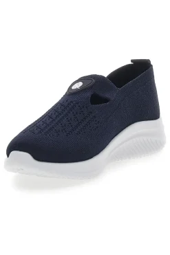 Sneakers Blu Slip On con Tomaia Effetto Ricamo CANGURO CA1227
