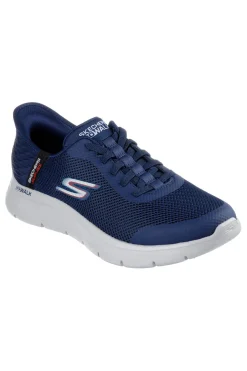 Sneakers blu slip-ins ammortizzate Skechers Go Walk Flex Hands Up