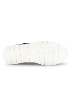 Sneakers blu traforate con arch support in vera pelle Prima riga 182082