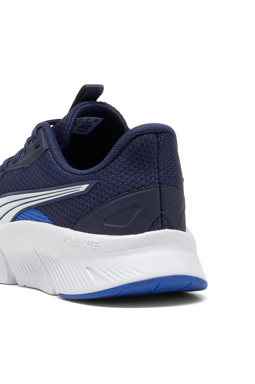 Sneakers blu traspiranti con suola flessibile Puma FlexFocus Lite Modern Jr