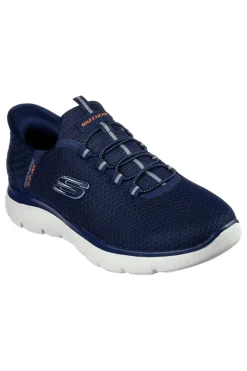 Sneakers Blu Wide Fit Skechers Hands Free Slip-ins: Summits - High Range