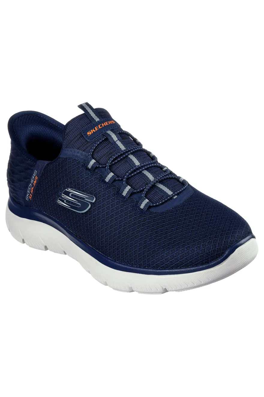 Sneakers Blu Wide Fit Skechers Hands Free Slip-ins: Summits - High Range