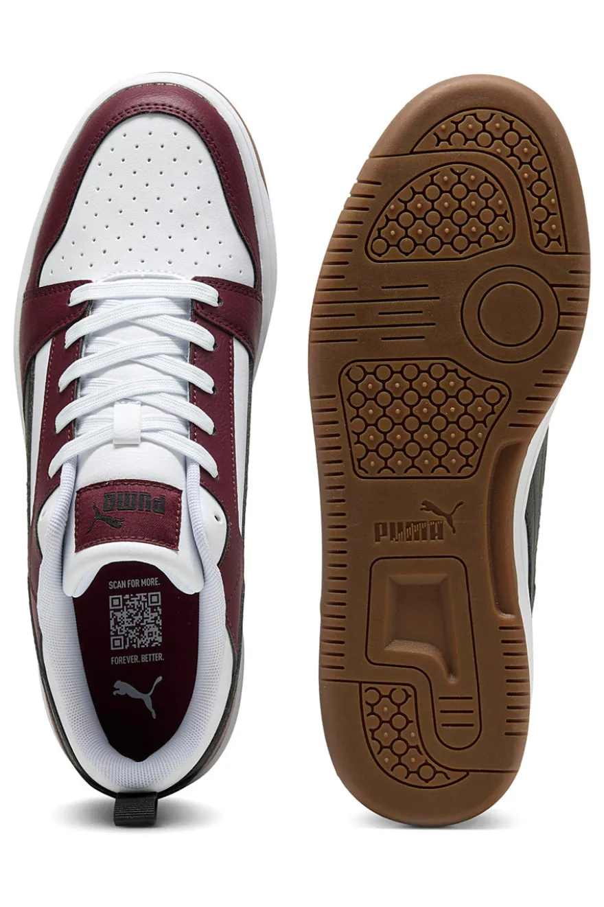 Sneakers bordeaux e bianche low Puma Rebound V6 Low