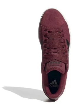 Sneakers bordeaux in pelle con strisce nere Adidas Grand Court Base 00s