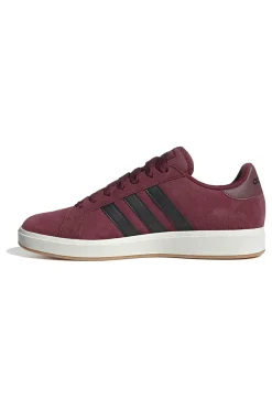 Sneakers bordeaux in pelle con strisce nere Adidas Grand Court Base 00s