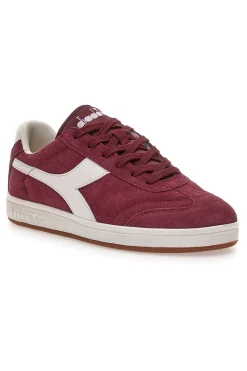 Sneakers bordeaux in tessuto scamosciato Diadora Kick