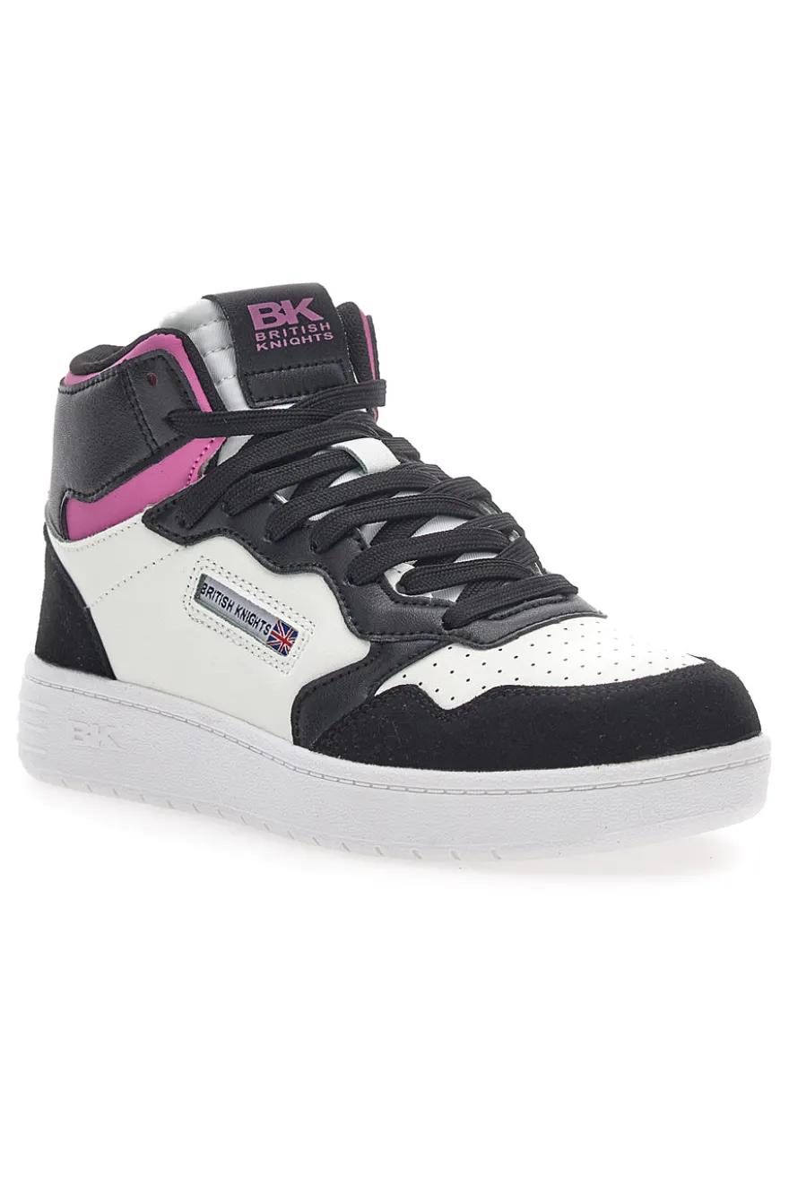 Sneakers British Knights Noors Mid Nere-Bianche