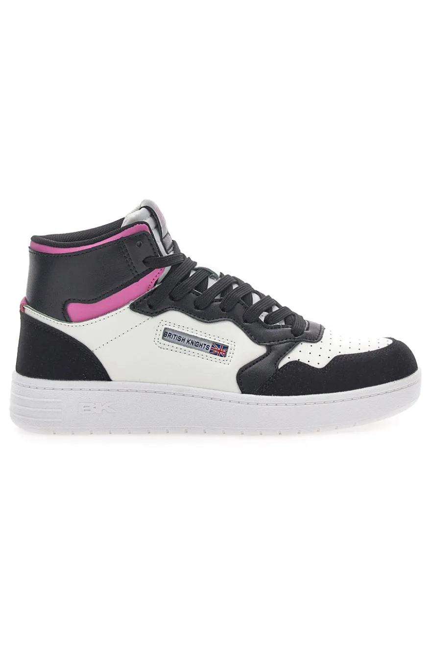 Sneakers British Knights Noors Mid Nere-Bianche