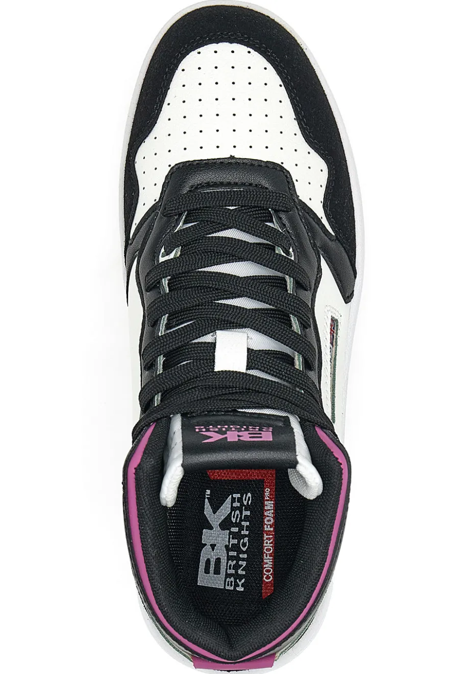 Sneakers British Knights Noors Mid Nere-Bianche