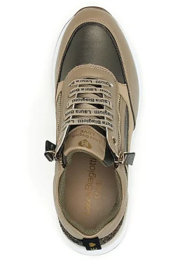 Sneakers bronzo con zip decorativa Laura Biagiotti L97619517