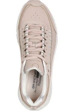 Sneakers Cipria con Dettagli Glitter SKECHERS D'LUX WALKER 2.0 GOLDEN STEP