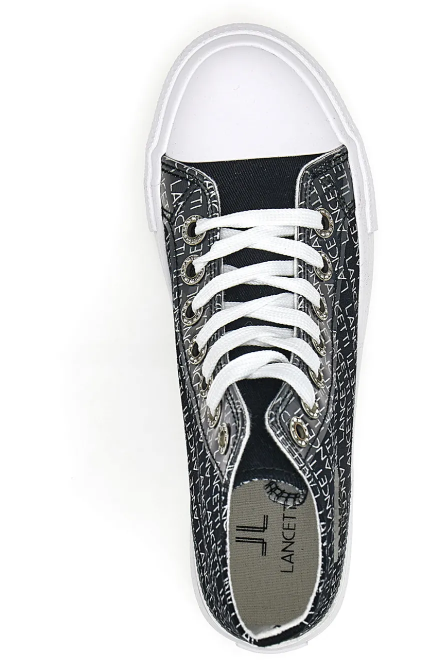 Sneakers Con Flatform Lancetti 123 Nere