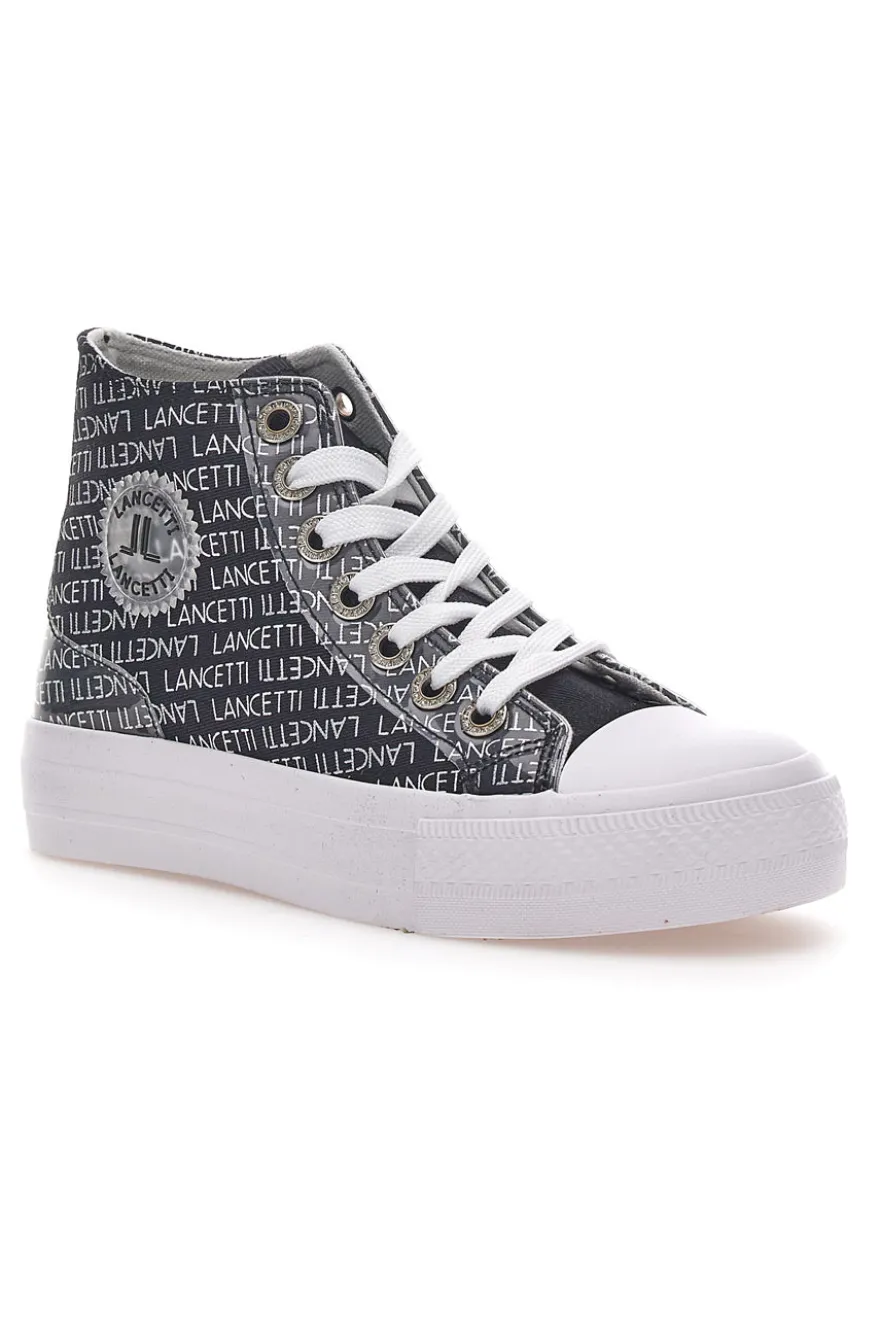 Sneakers Con Flatform Lancetti 123 Nere