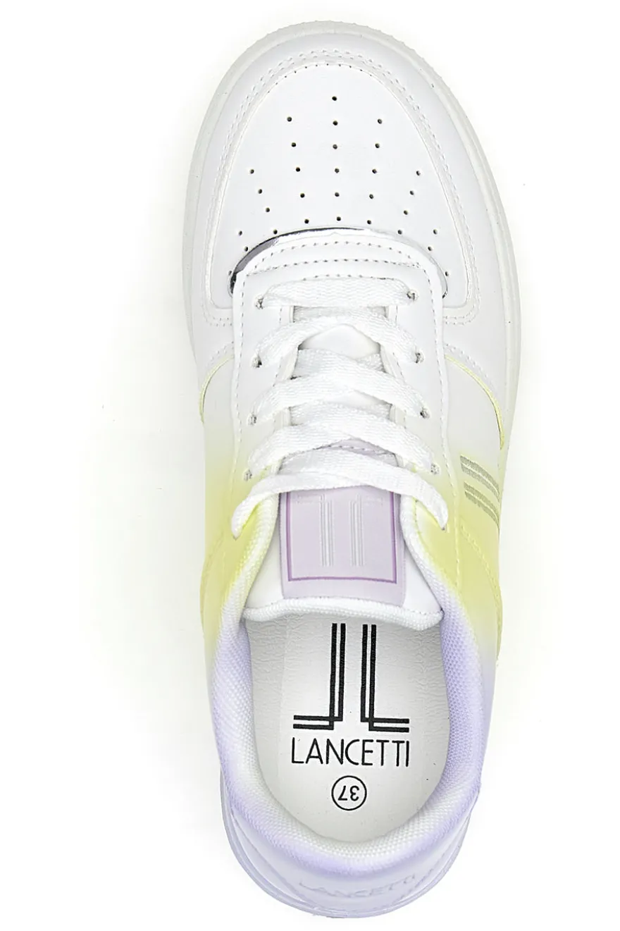 Sneakers con Flatform Lancetti 015 Bianche