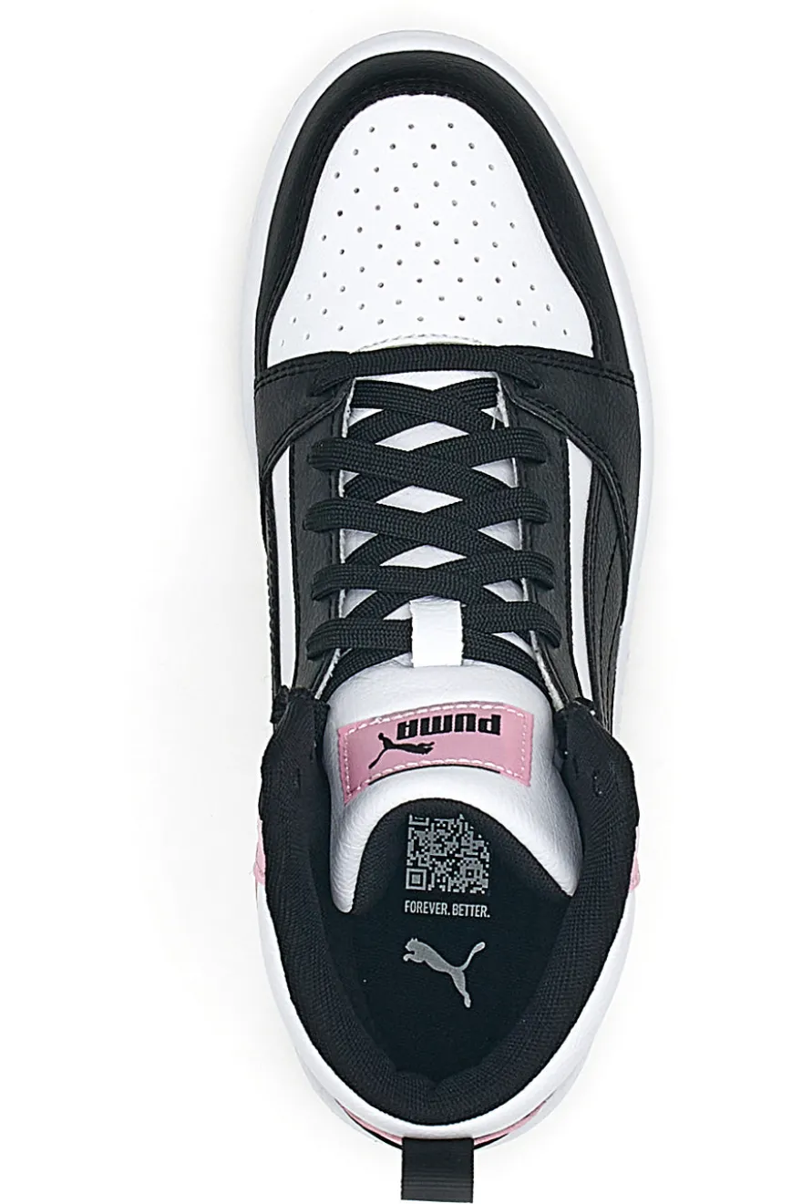 Sneakers con Lacci Bianche e Nere Puma Rebound V6