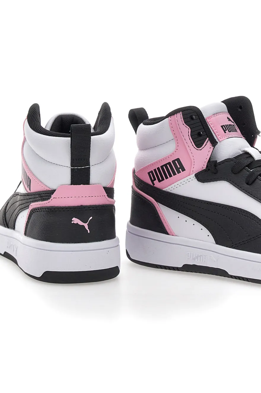 Sneakers con Lacci Bianche e Nere Puma Rebound V6