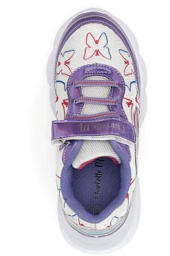 Sneakers Con Luci Charlotte 2221 Viola e Bianche
