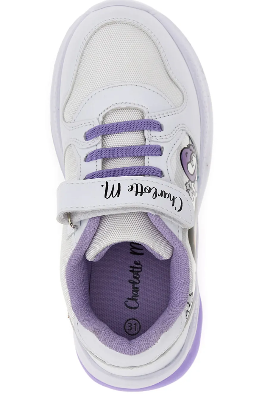 Sneakers Con Luci Charlotte 5920 Bianche