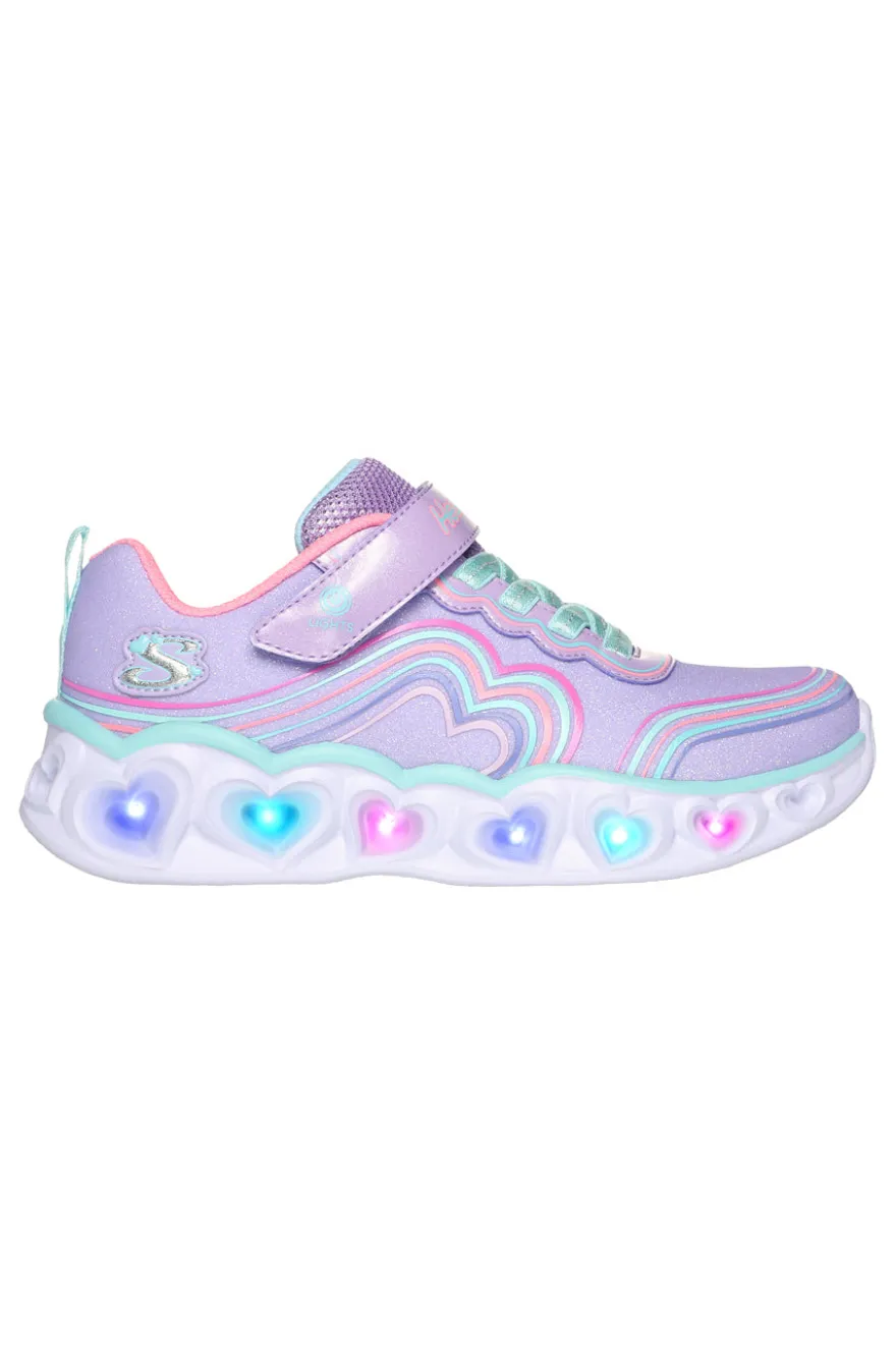 Sneakers con Luci da Bimbi Skechers Heart Lights Retro Hearts