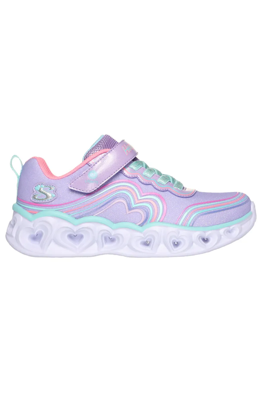 Sneakers con Luci da Bimbi Skechers Heart Lights Retro Hearts