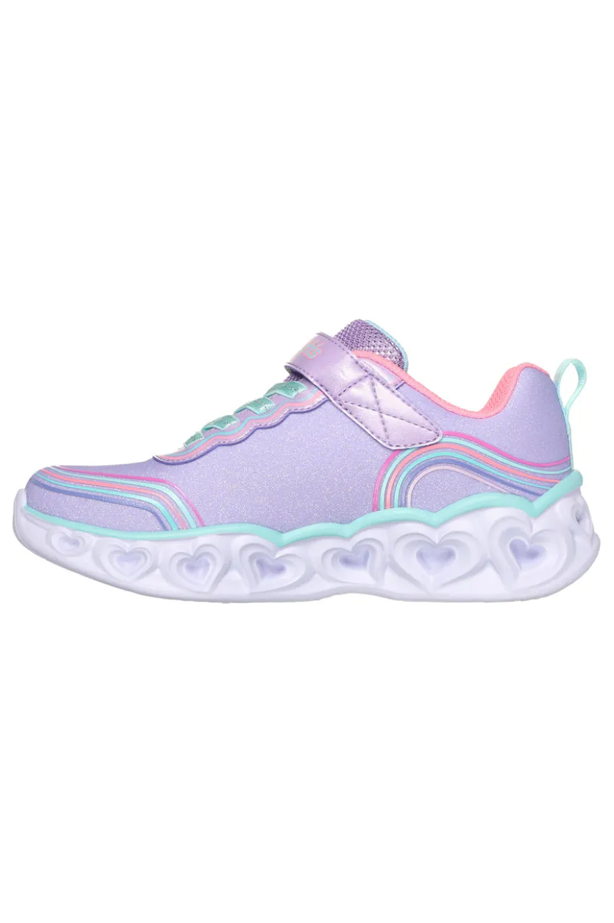 Sneakers con Luci da Bimbi Skechers Heart Lights Retro Hearts