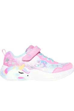 Sneakers con Luci Rosa da Bimbi Skechers Unicorn Dreams-Wishful Magic
