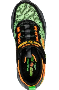 Sneakers con Luci Skechers Dino-Lights Nere e Verdi