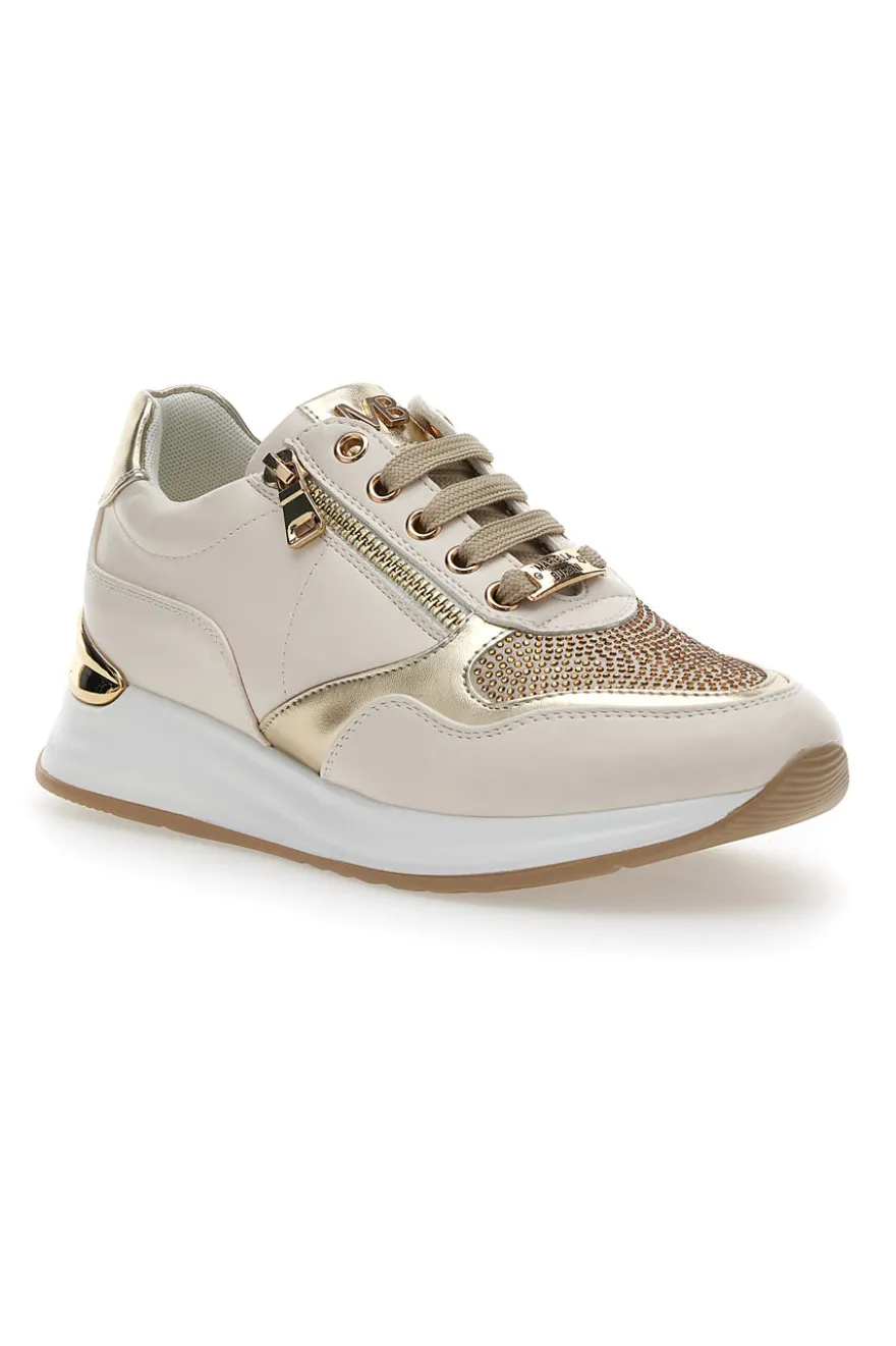 Sneakers con Strass Oro Mariella Burani 50384
