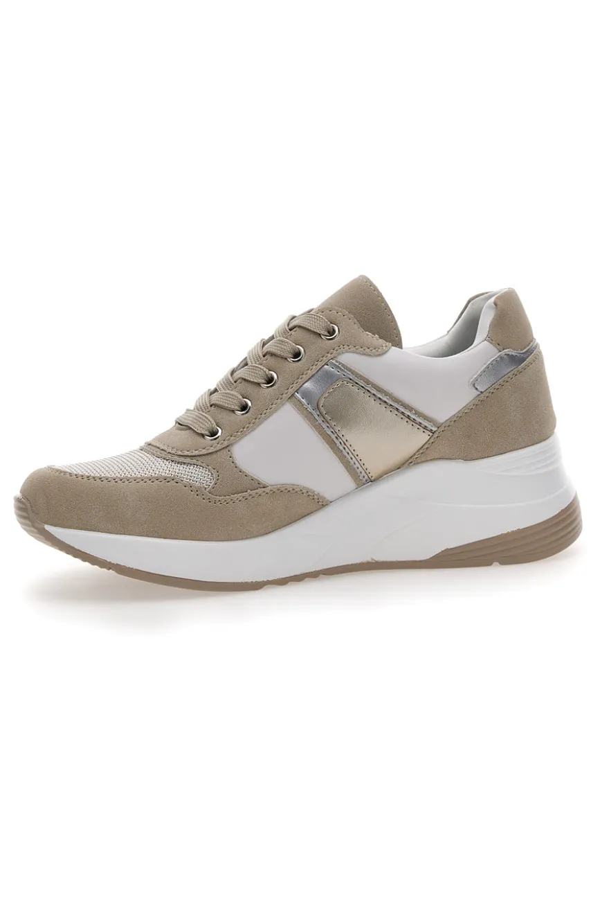 Sneakers con Zeppa Beige Mio Tempo 20205
