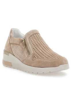Sneakers con Zip Beige Mio Tempo 19832