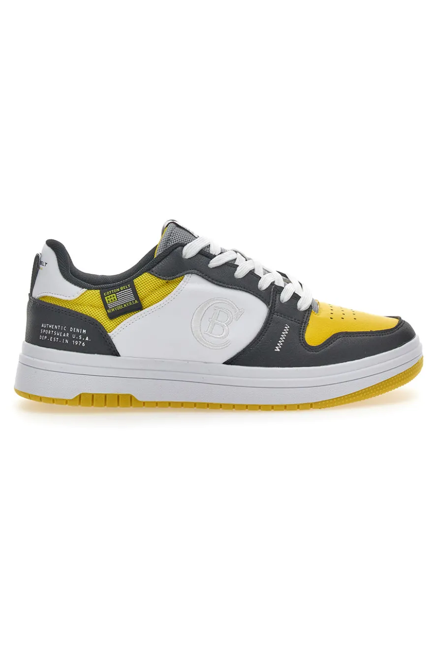 Sneakers Cotton Belt Funky Bicolor Gialle