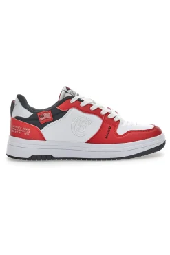 Sneakers Cotton Belt Funky Pop Bianche e Rosse