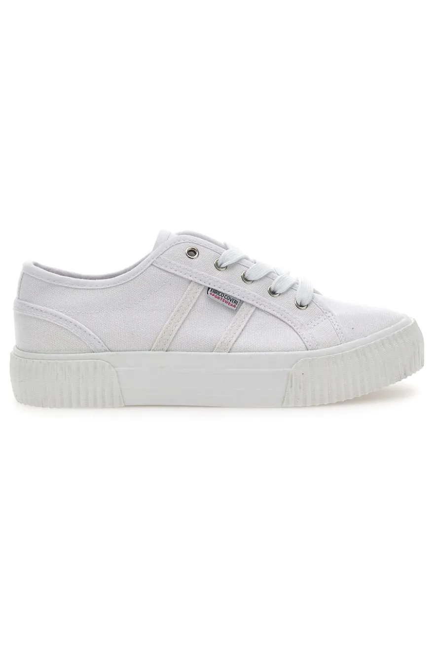Sneakers Coveri California Canvas Bianche