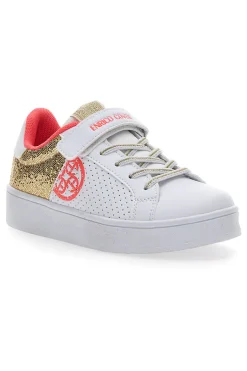 Sneakers Coveri Vanessa Glitter Pu Mesh Bianche e Oro