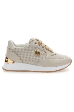 Sneakers Crema con Dettagli Oro e Platform MARIELLA BURANI 51021