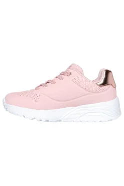 Sneakers da bambina rosa Skechers Uno Lite Metallic Mode