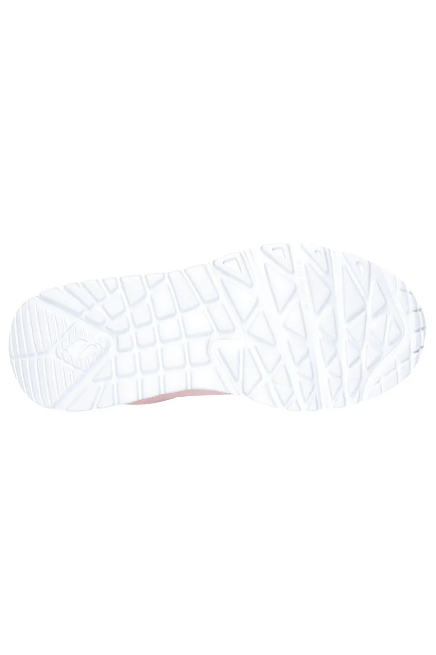Sneakers da bambina rosa Skechers Uno Lite Metallic Mode