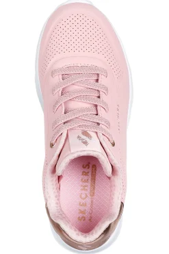 Sneakers da bambina rosa Skechers Uno Lite Metallic Mode