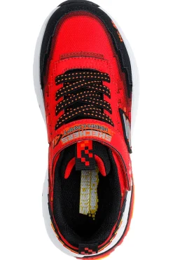 Sneakers da bambino rosse pixel Skechers MEGA CRAFT 4K