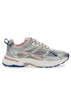 Sneakers da donna argento con inserti rosa e blu Pittarello Capsule 8W25911
