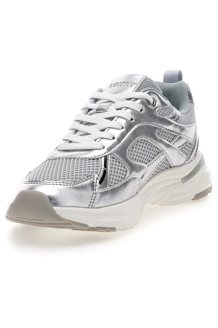 Sneakers da donna argento con inserti mesh Pittarello Capsule 8W25911