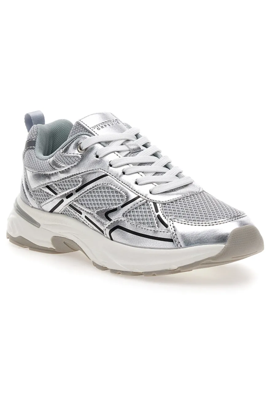 Sneakers da donna argento con inserti mesh Pittarello Capsule 8W25911