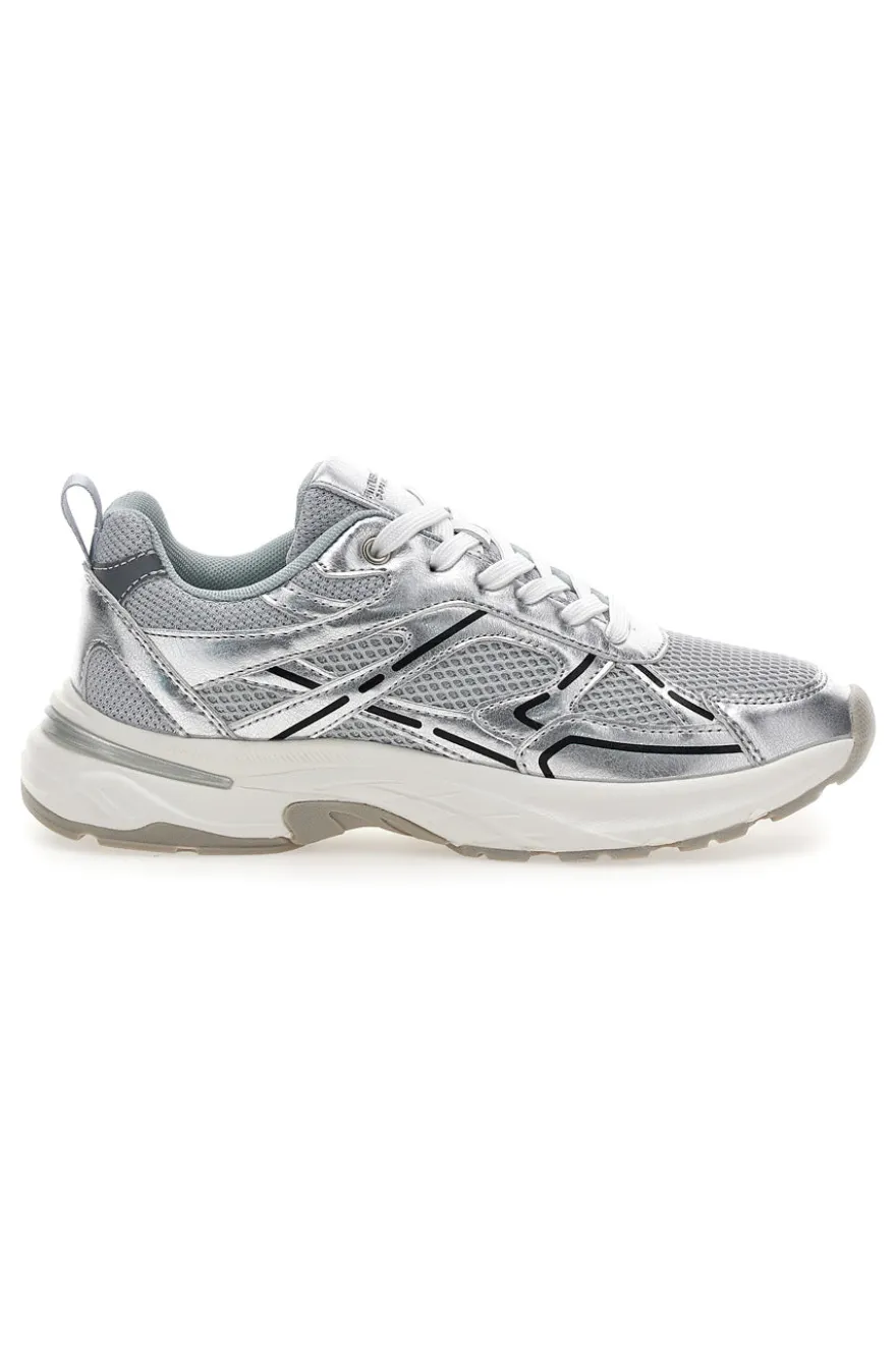 Sneakers da donna argento con inserti mesh Pittarello Capsule 8W25911