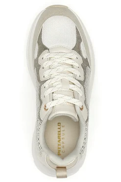 Sneakers da donna beige con inserti mesh Pittarello 8W25069