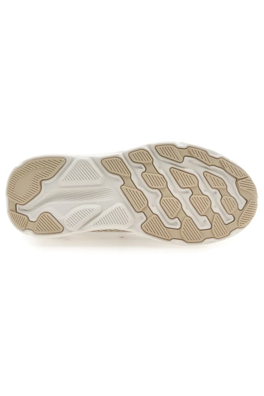 Sneakers da donna beige con inserti mesh Pittarello 8W25069