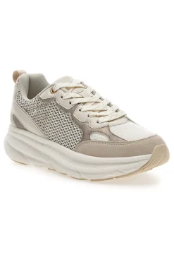 Sneakers da donna beige con inserti mesh Pittarello 8W25069