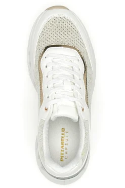 Sneakers da donna beige con inserti traforati Pittarello 8W25013